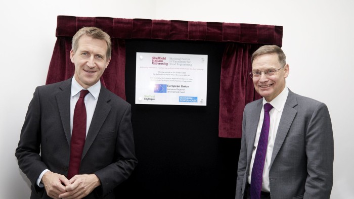 Dan Jarvis and Chris Husbands at the NCEFE opening.