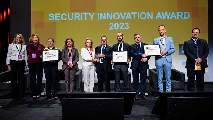 The winners on stage at the Security Innovation Awards