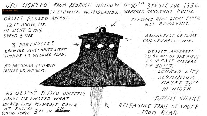 An image from the national UFO archives