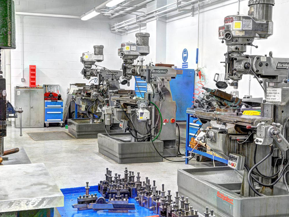 Drilling machines in workshop