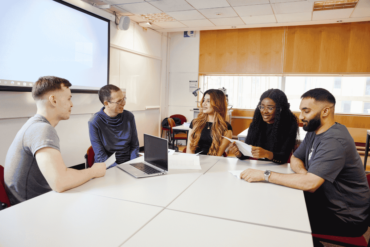 Humanities students at Sheffield Hallam talking