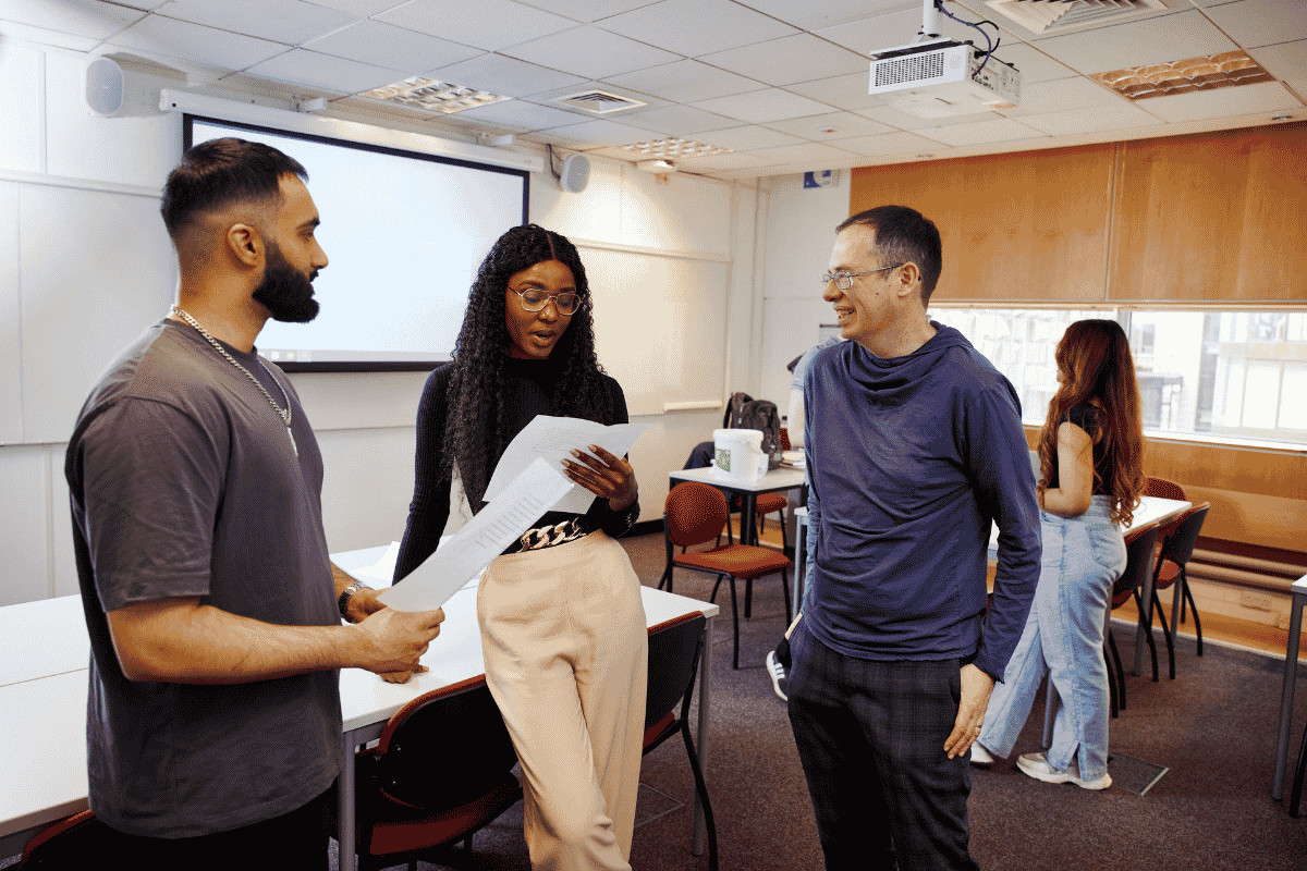 Humanities students at Sheffield Hallam talking