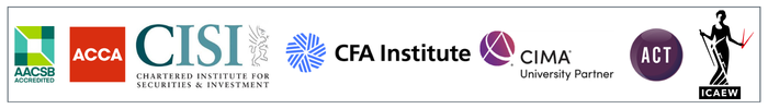Accounting, banking and finance accreditation logos