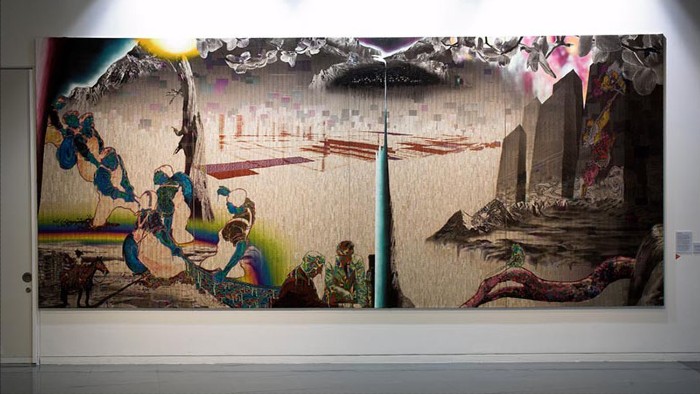 A piece of art from the Arrivals and Departures: New Art Perspectives of Hong Kong exhibition =