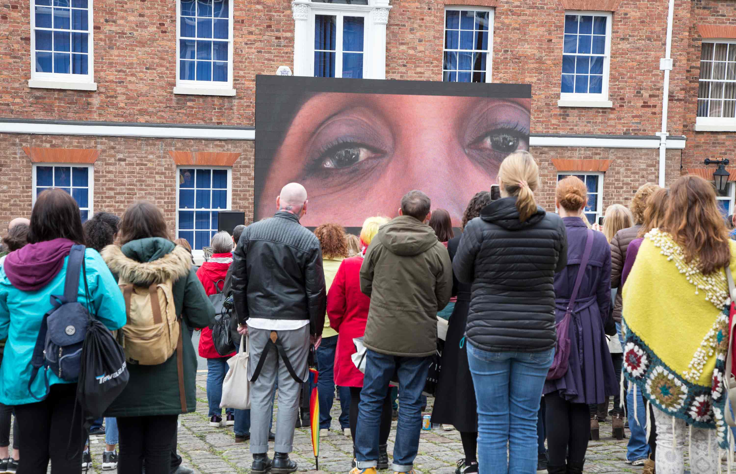 Chloë Brown's 'A Soft Rebellion in Paradise' is screened in Paradise Square, Sheffield