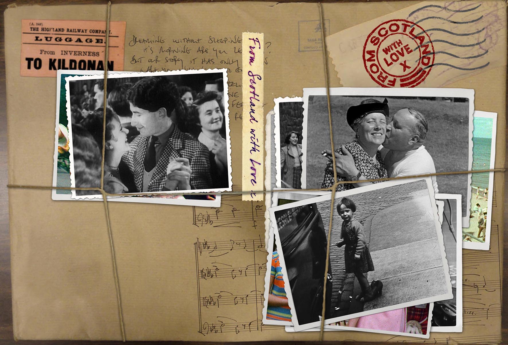 Banner image for From Scotland With Love (Virginia Heath) - A collection of photographs resting on an envelope