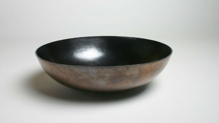 A bowl produced using Japanese alloying and patination