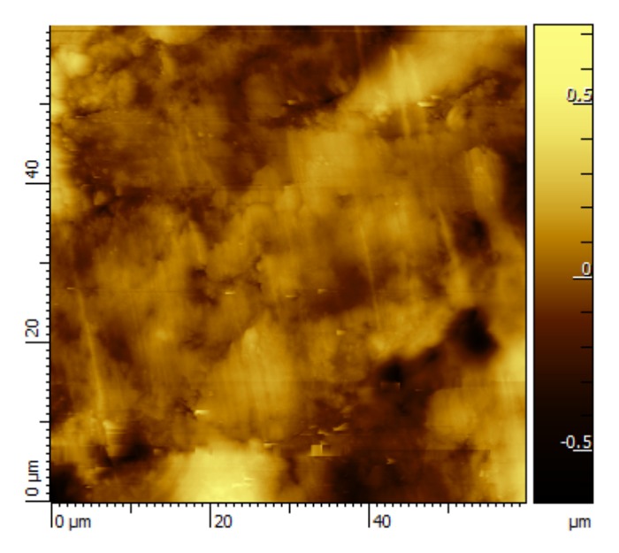 An image of a tablet taken using atomic force microscopy (AFM)