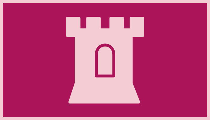 A graphic of a castle turret