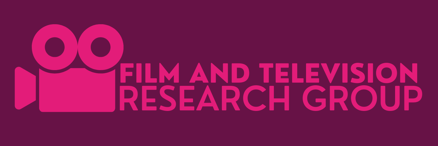 Banner image with a camera icon and the text 'film and television research group'