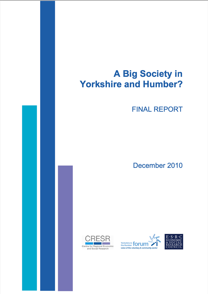A Big Society in Yorkshire and Humber?