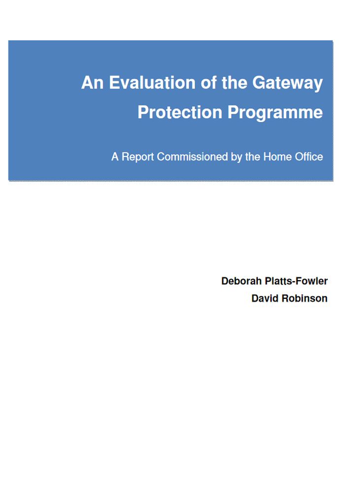 An Evaluation of the Gateway Protection Programme