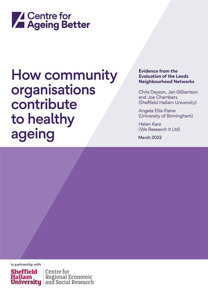 How community organisations contribute to healthy ageing