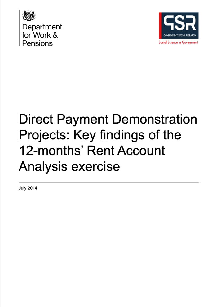 Direct Payment Demonstration Projects: Key findings of the 12-months’ Rent Account Analysis exercise