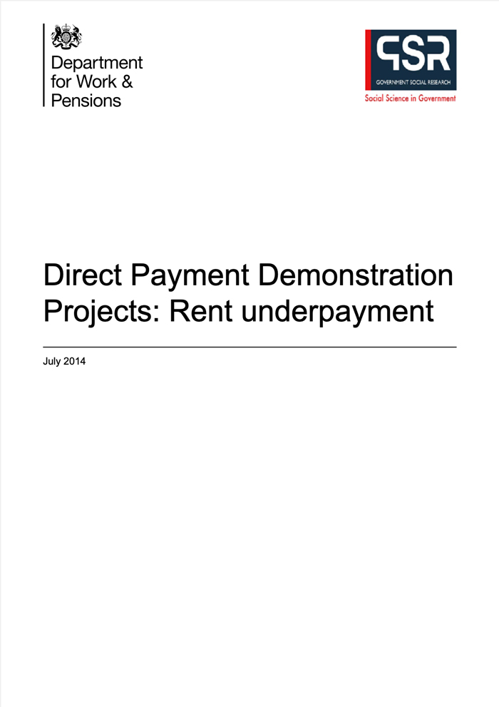 Direct Payment Demonstration Projects: Rent underpayment