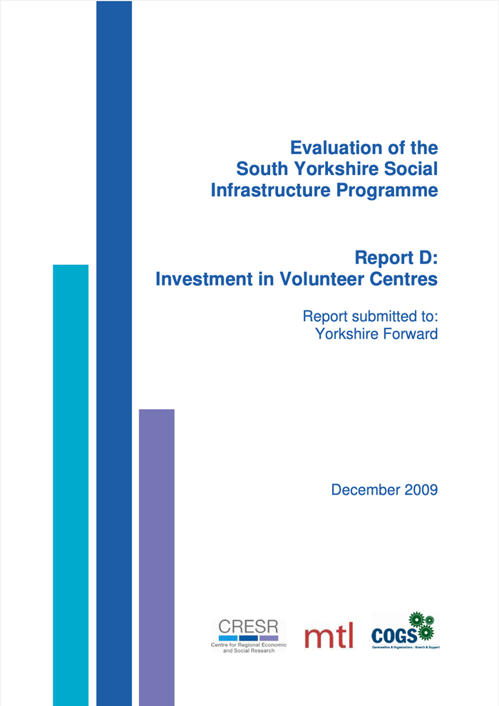Evaluation of the South Yorkshire Social Infrastructure Programme - Report D: Investment in Volunteer Centres
