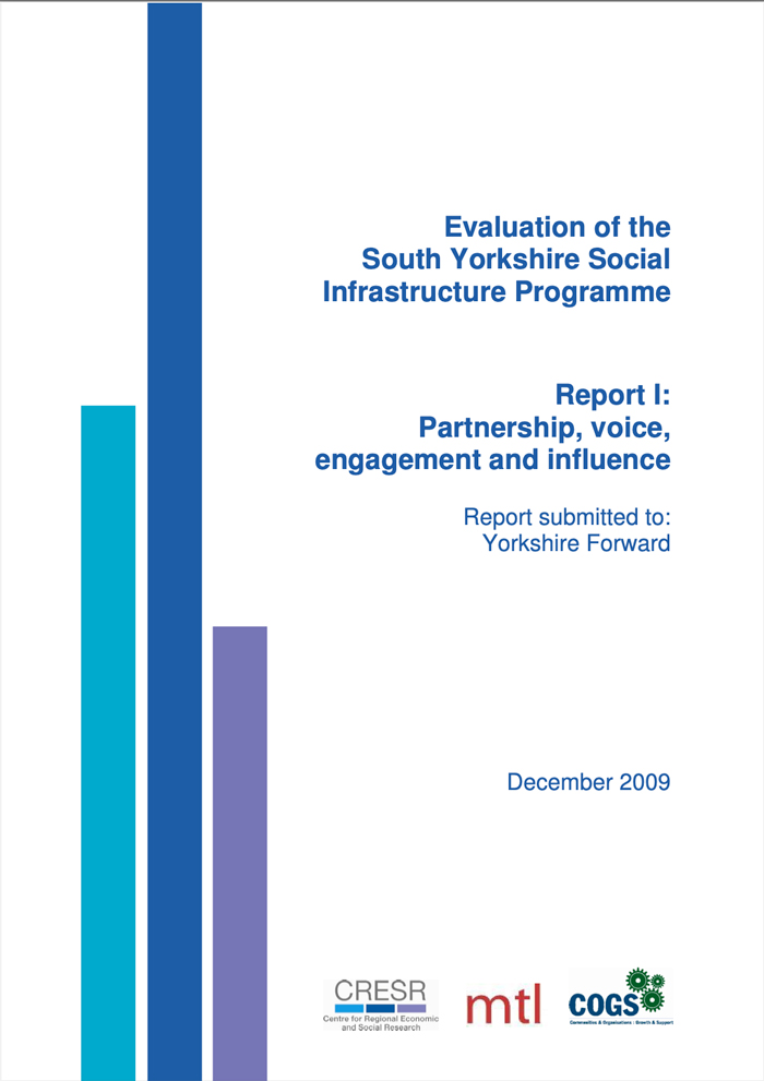 Evaluation of the South Yorkshire Social Infrastructure Programme - Report I: Partnership, voice, engagement and influence