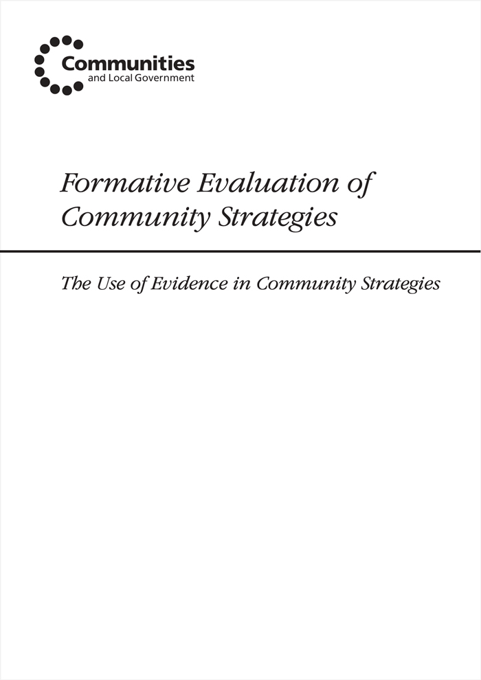 Formative Evaluation of Community Strategies