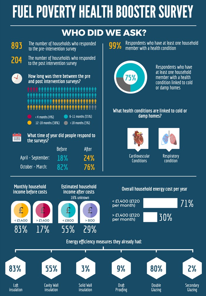 Fuel Poverty Health Booster Survey Infographic