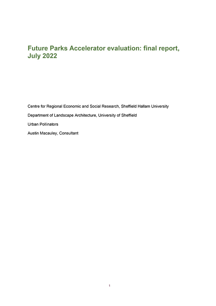 Future Parks Accelerator evaluation: final report