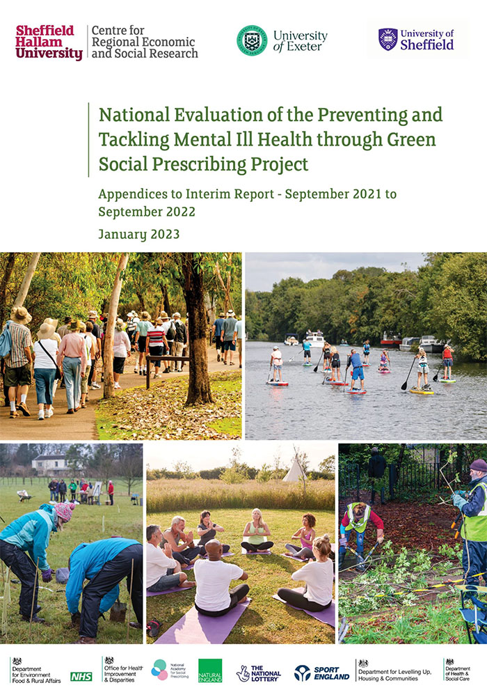 National Evaluation of the Preventing and Tackling Mental Ill Health through Green Social Prescribing Project: Appendices to Interim Report - September 2021 to September 2022