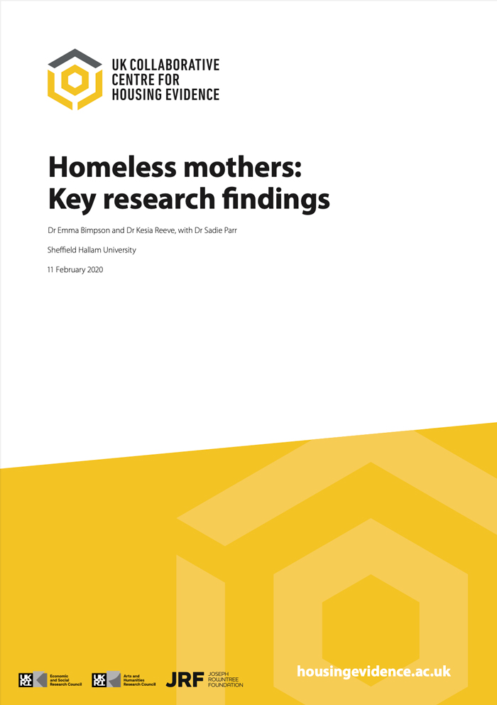 Homeless mothers: Key research findings