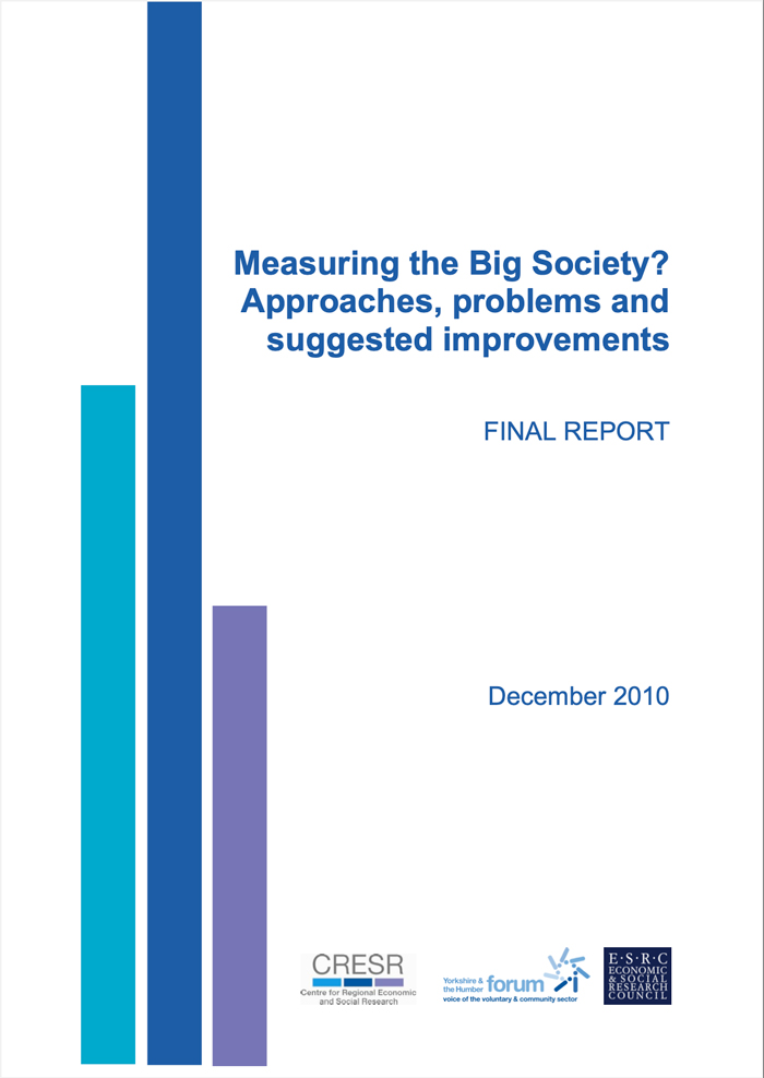 Measuring the Big Society? Approaches, problems and suggested improvements
