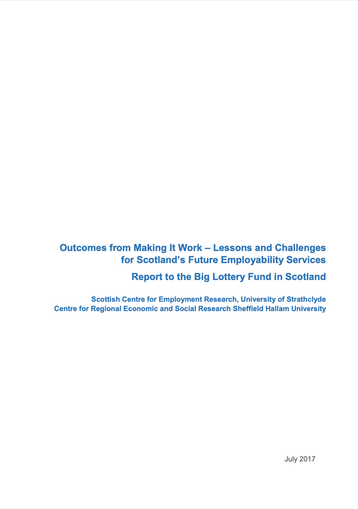 Outcomes from Making It Work – Lessons and Challenges for Scotland’s Future Employability Services