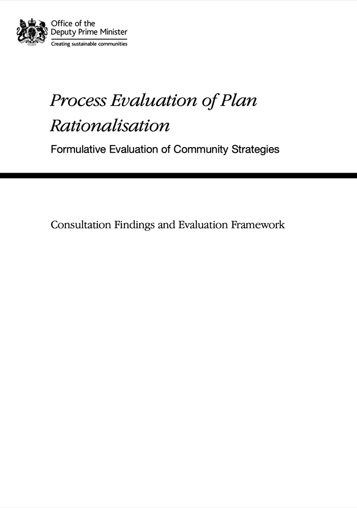 Process Evaluation of Plan Rationalisation