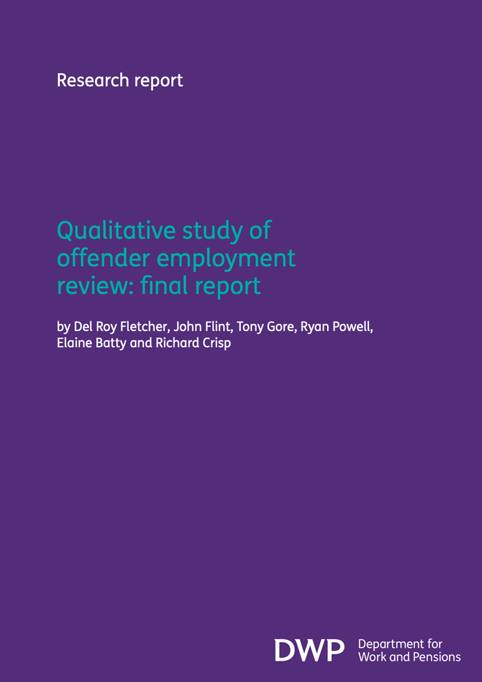 Qualitative study of offender employment review: final report