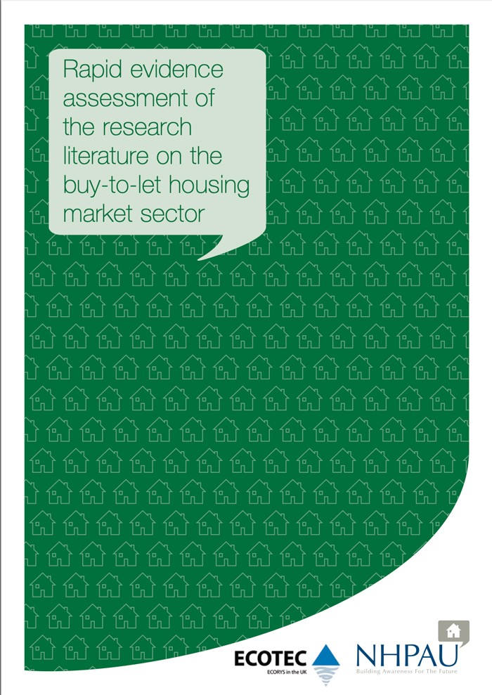 Rapid evidence assessment of the research literature on the buy-to-let housing market sector