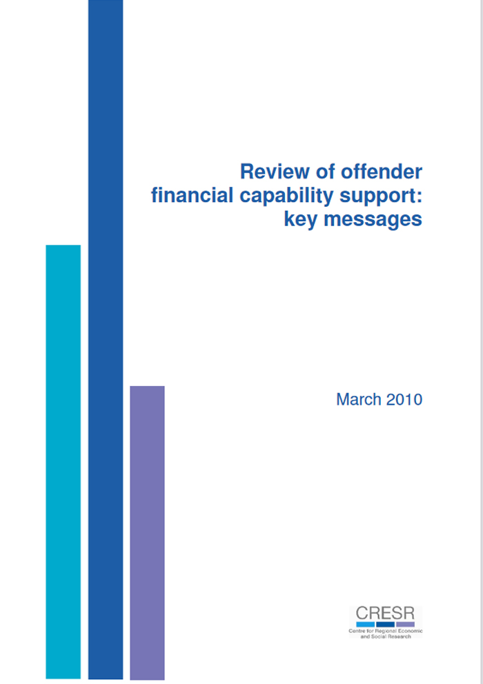 Review of offender financial capability support: key messages