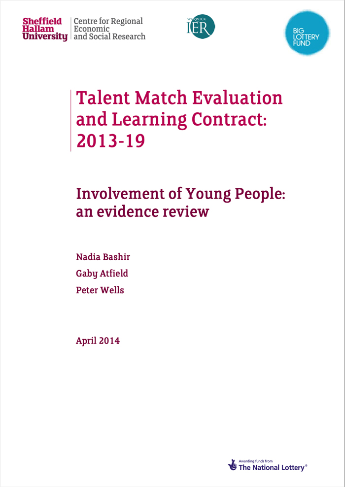 Talent Match Evaluation and Learning Contract: 2013-19 - Involvement of Young People: an evidence review
