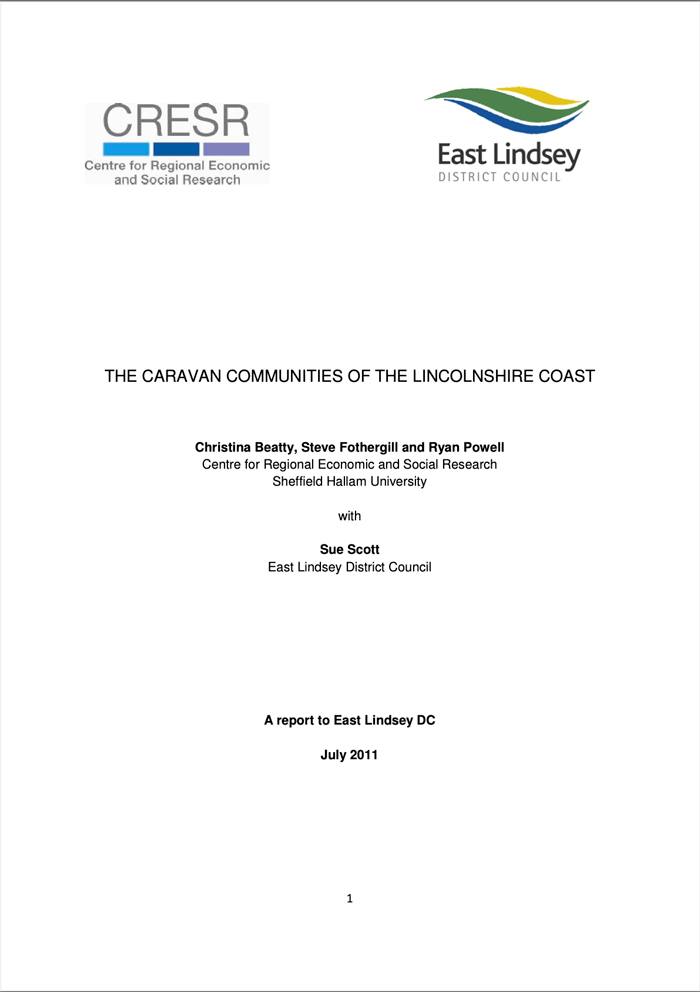 The Caravan Communities of the Lincolnshire Coast