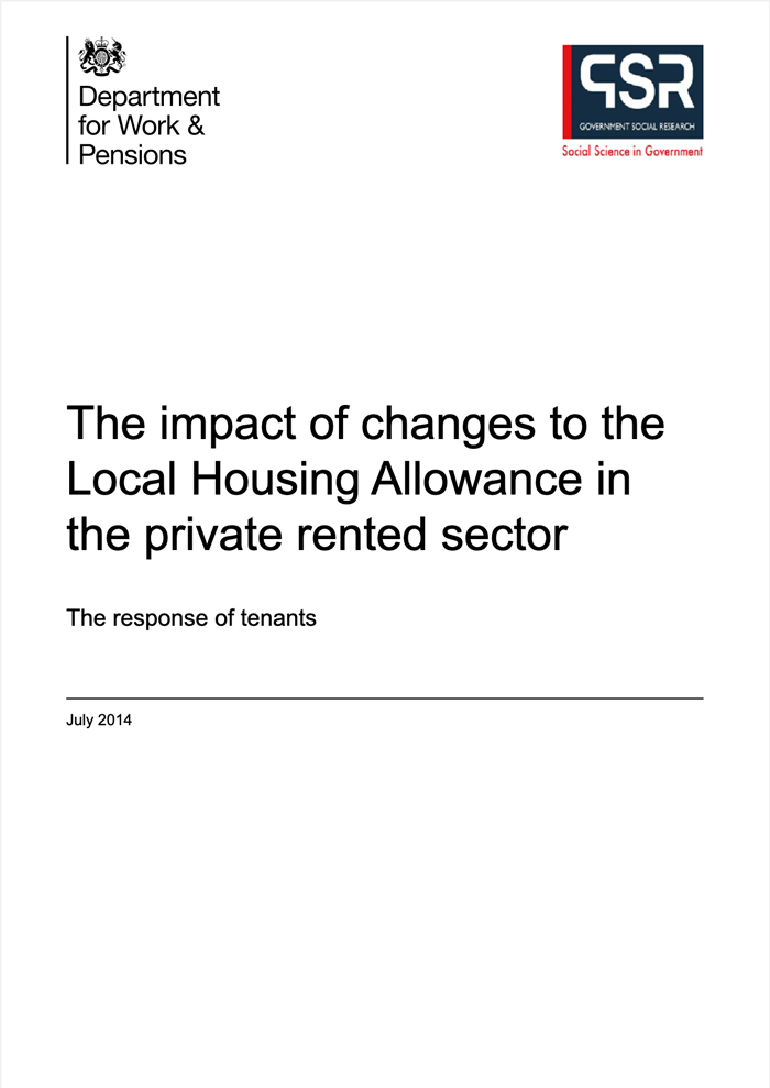 The impact of changes to the Local Housing Allowance in the private rented sector