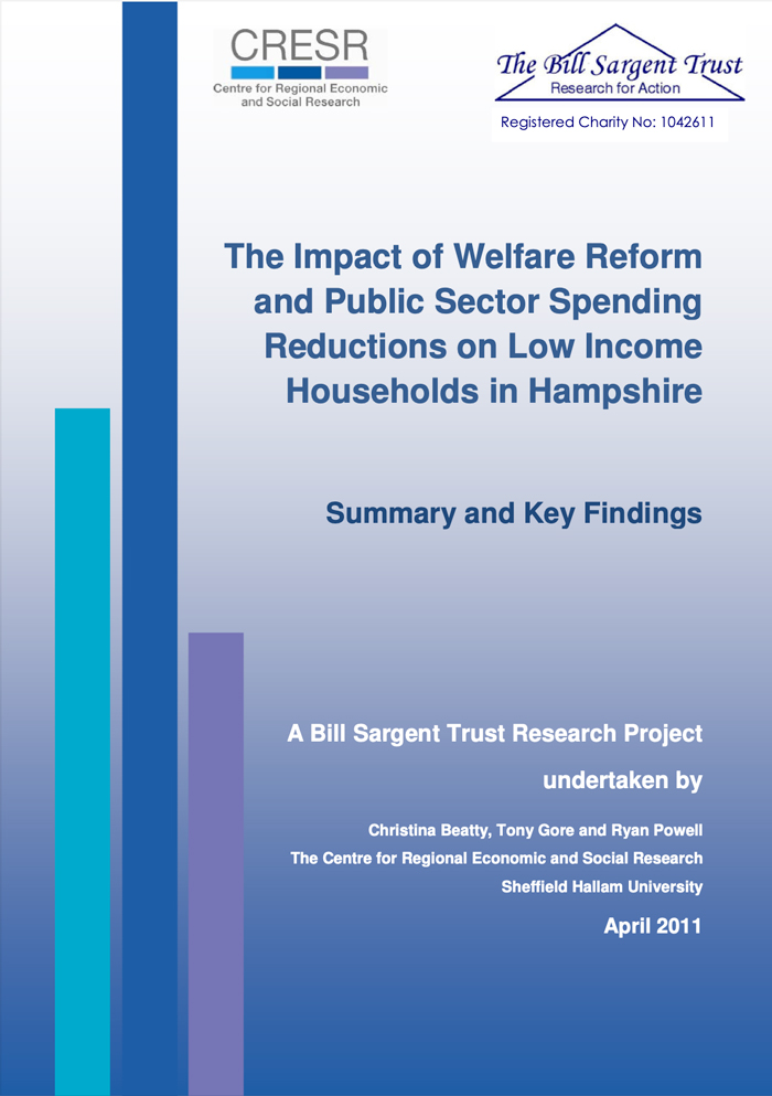 The Impact of Welfare Reform and Public Sector Spending Reductions on Low Income Households in Hampshire: Summary and Key Findings