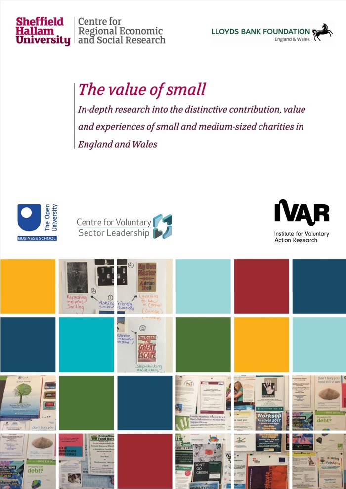 The value of small: In-depth research into the distinctive contribution, value and experiences of small and medium-sized charities in England and Wales - Summary