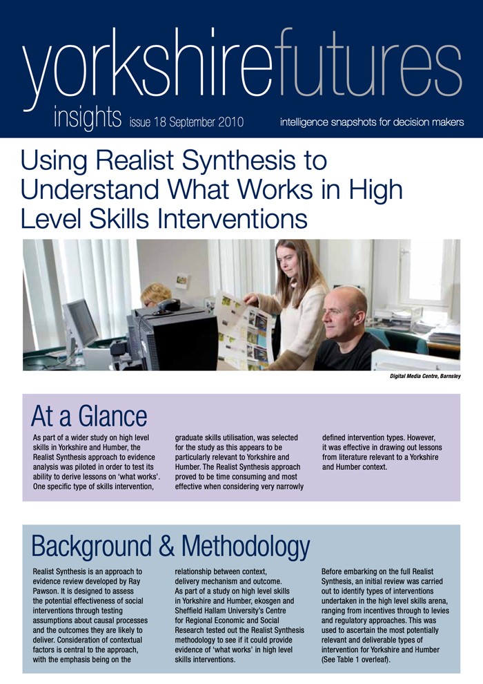 Using Realist Synthesis to Understand What Works in High Level Skills Interventions