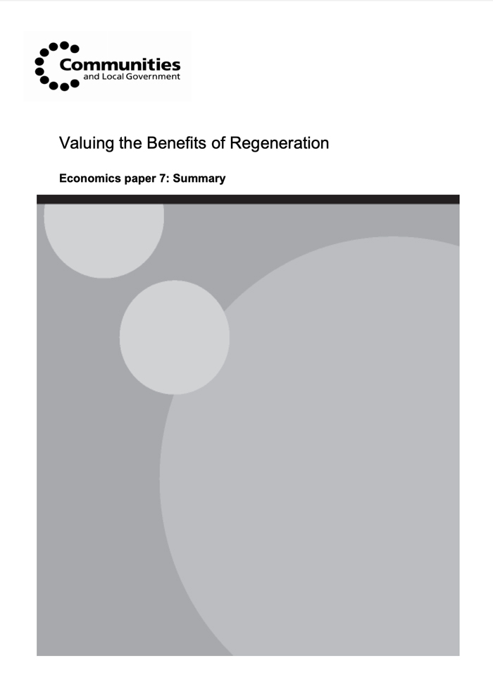 Valuing the Benefits of Regeneration: Economics paper 7 - Summary
