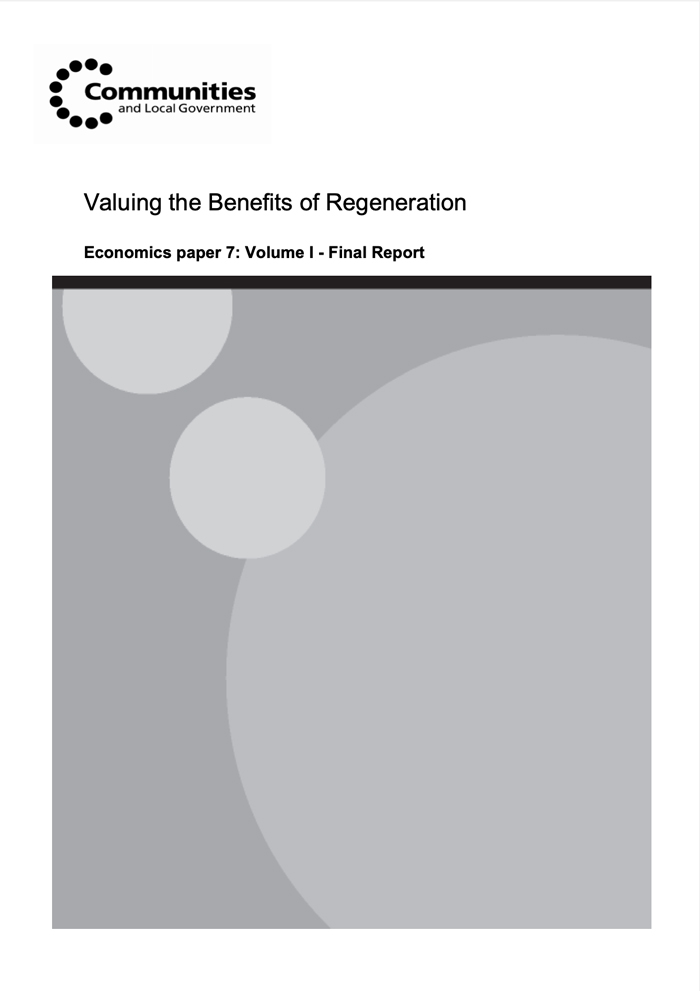 Valuing the Benefits of Regeneration: Economics paper 7 - Volume I - Final Report