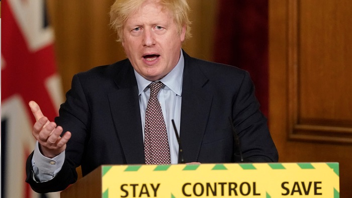 Boris Johnson  during his speech