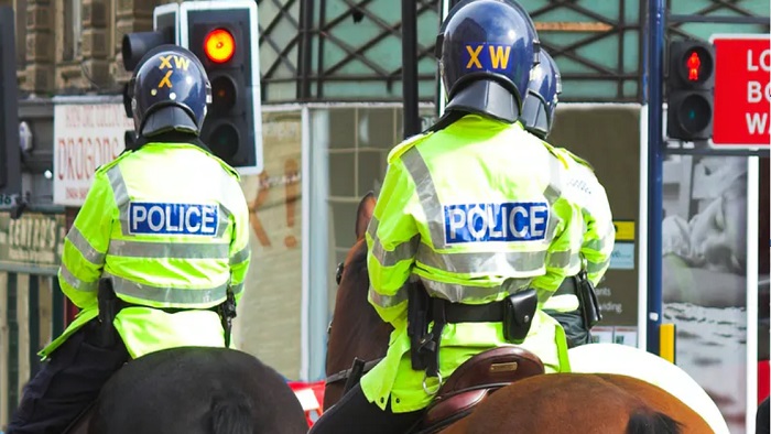 Two police officers on horses