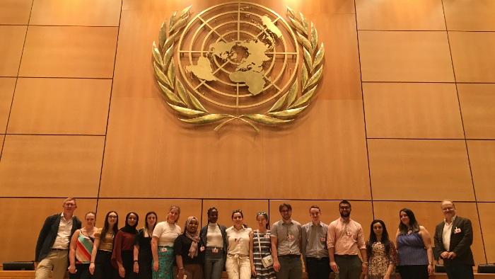 Sheffield Hallam University students at the UN in Geneva