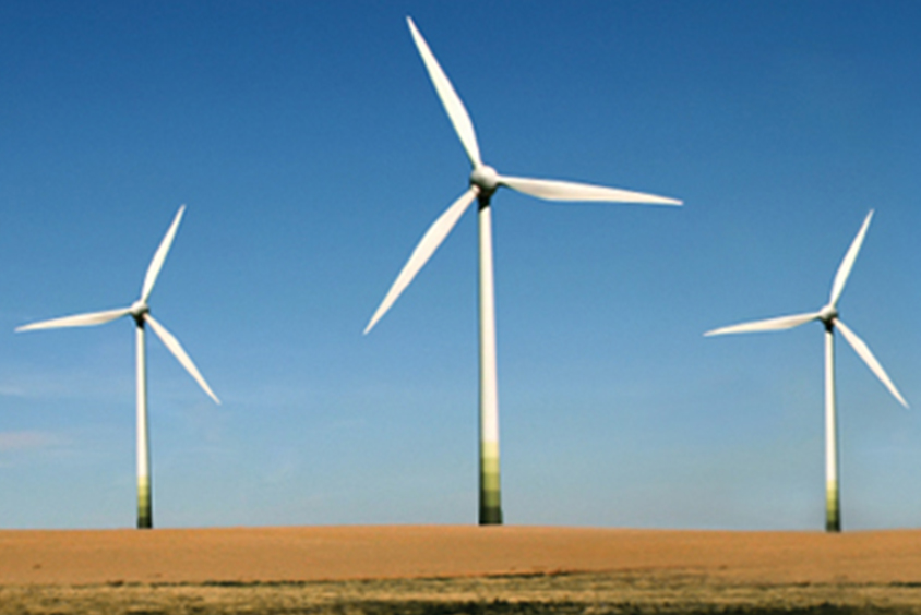 Wind turbines on the horizon