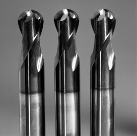 Three drills where the cutting surfaces have been coated with Titanium Aluminium Carbon Nitride over Vanadium Carbon Nitride (TiAlCN / VCN) nanoscale multilayer PVD coatings