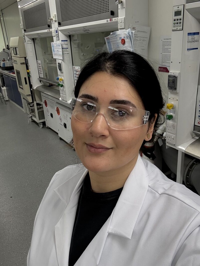 Donya in labcoat