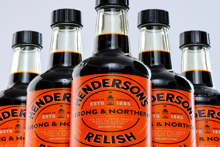 Henderson's relish bottles