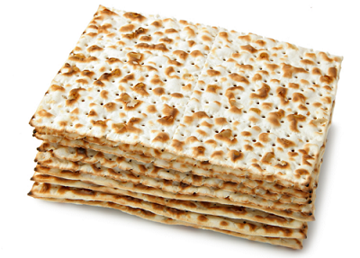 Stack of matzo crackers