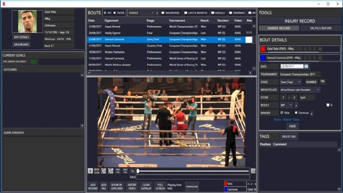 A screenshot from the iBoxer software