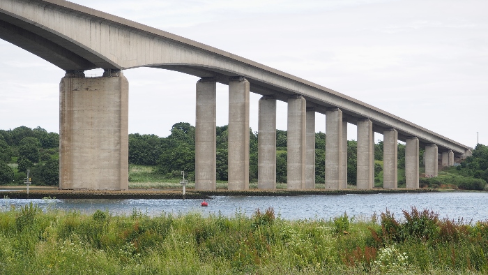 A concrete bridge